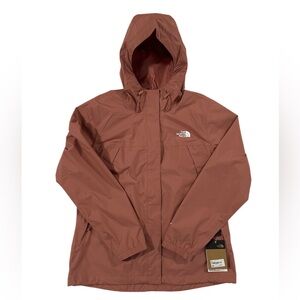 The North Face Antora Jacket Womens Large NWT DryVent Hooded Rain Jacket Clay